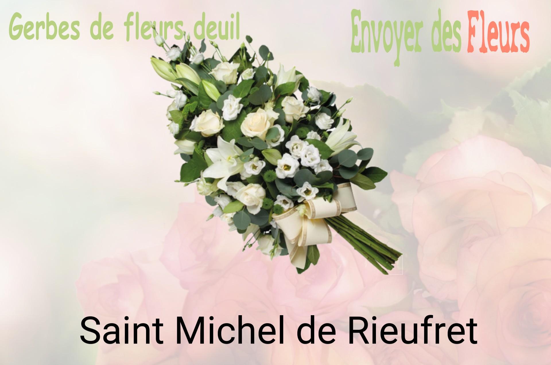 Gerbe de fleurs de deuil livrée à Saint-Michel-de-Rieufret